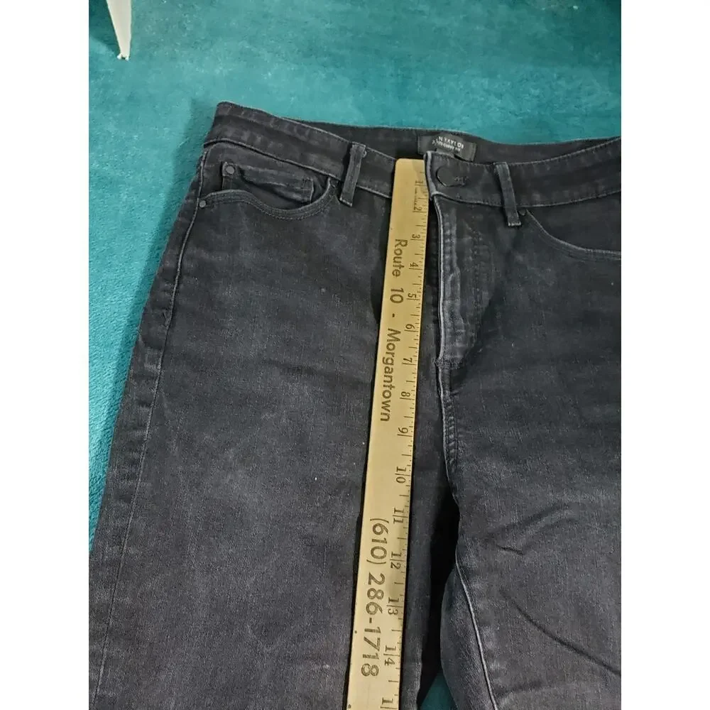 Ann Taylor Jeans Size 6 Petite Women Black Pants Denim Stretch Mid Rise Skinny